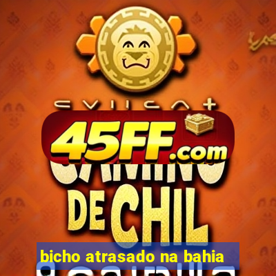 bicho atrasado na bahia